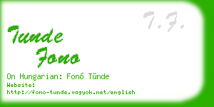 tunde fono business card